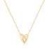 Gold Heart Kiss Pavé Necklace